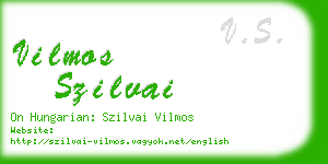 vilmos szilvai business card